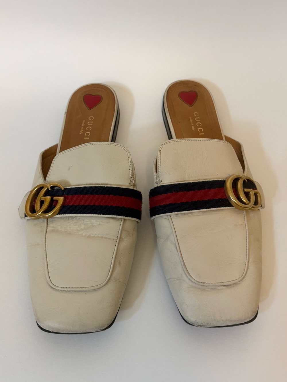 Gucci Women’s Peyton Leather Mule White size EU 39/US 9 - Picture 3 of 10